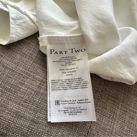 Part Two Elegant White Lace Trim Cami Top - Picture 6 of 6